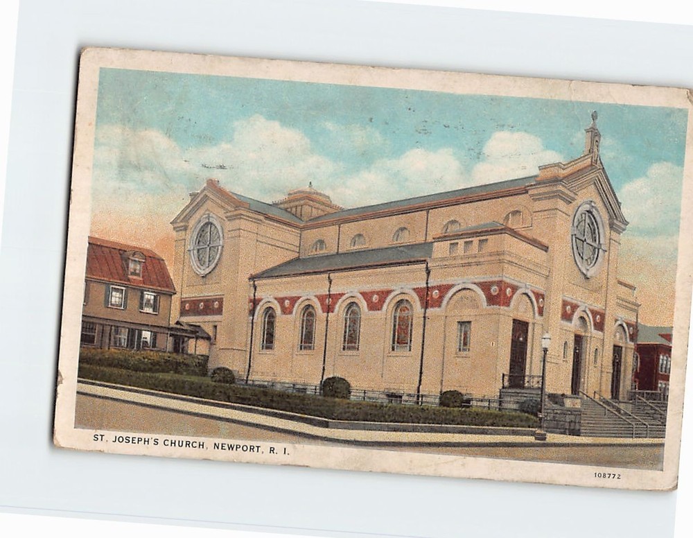 Postcard St. Joseph's Church Newport Rhode Island USA