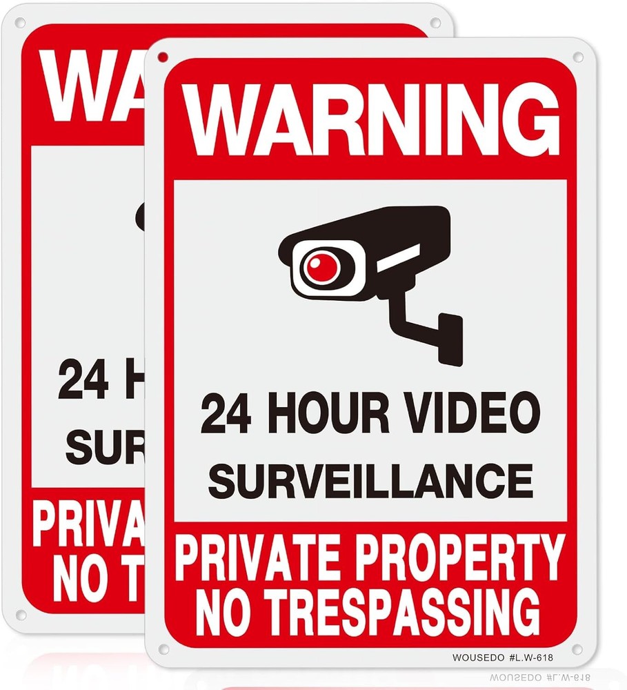 2 Large No Trespassing Signs Private Property 10X7 Inch Rust Free Aluminum FAST