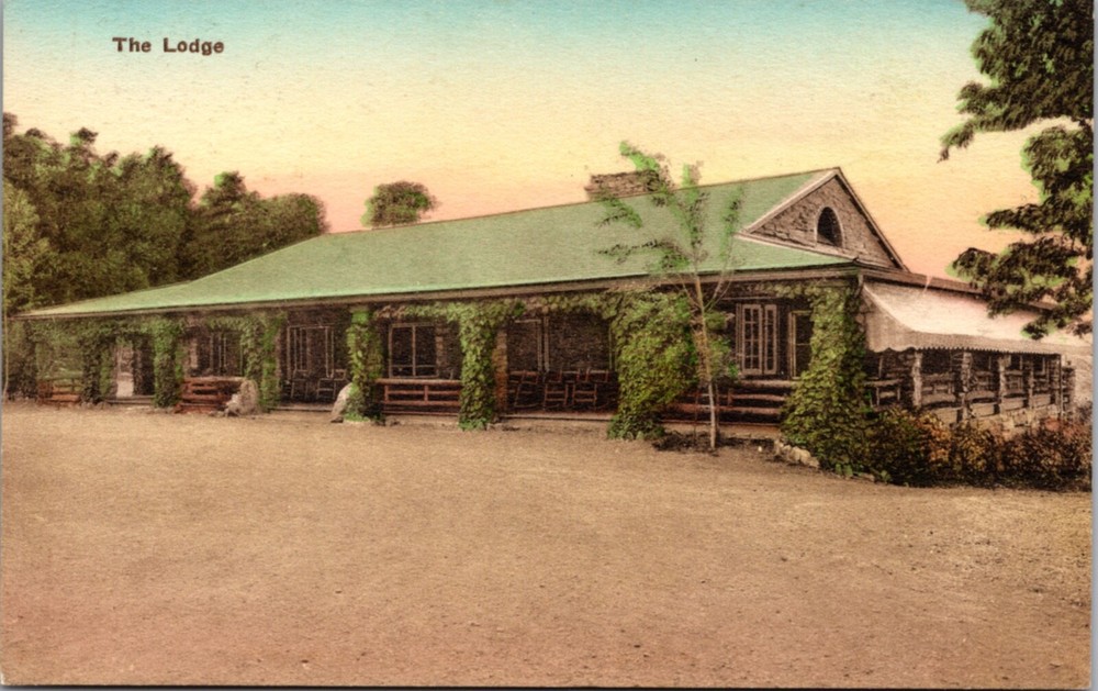 Hand Colored Postcard The Lodge at Endless Caverns in New Market, Virginia