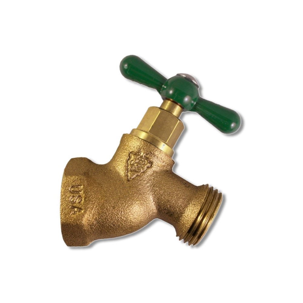 Arrowhead Brass 1/2 in FIP X 3/4 in MHT Brass No-Kink Hose Bibb 253LF