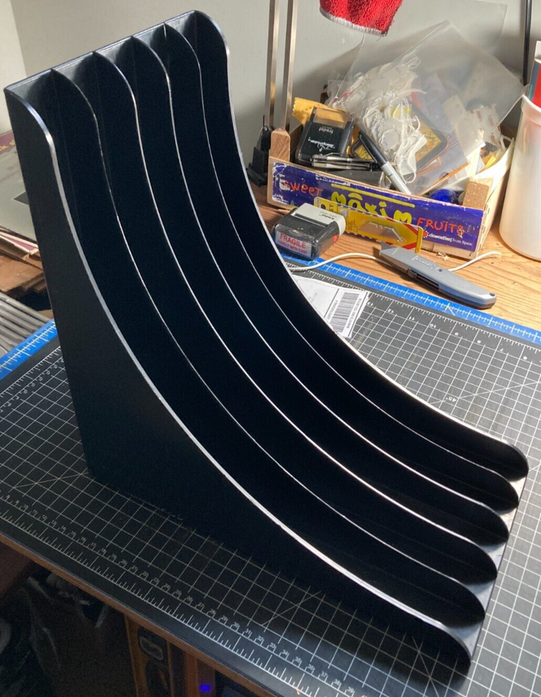 Schweizer Design Vinyl record album Holder Rack Black West Germany