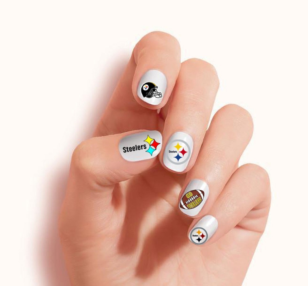 Pittsburgh Steelers Clear Vinyl Cut, PEEL and STICK (NOT Waterslide) nail decals
