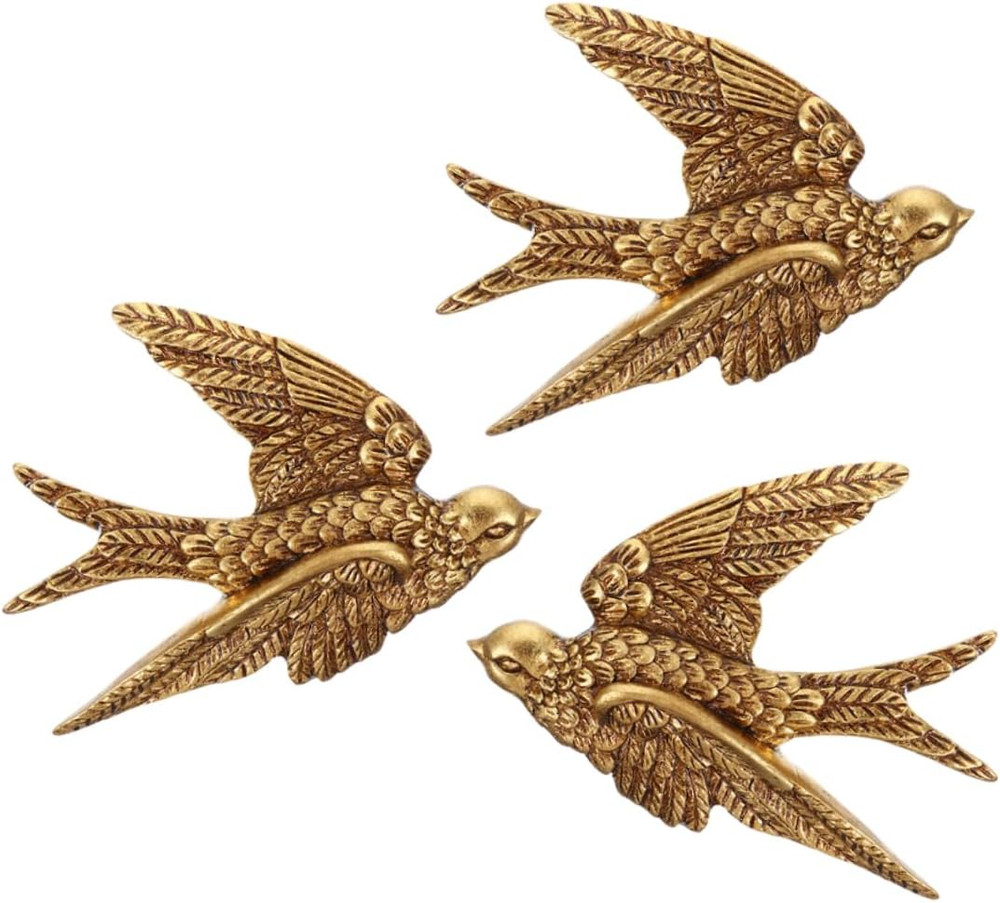 Flying Swallow Wall Hanging Decoration Waterproof Resin Bird Wall Sculpture For