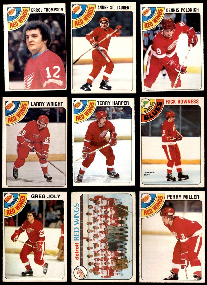 1978-79 O-Pee-Chee Red Wings Near Team Set 2.5 - GD+ 7003066 (18 / 21 cards)