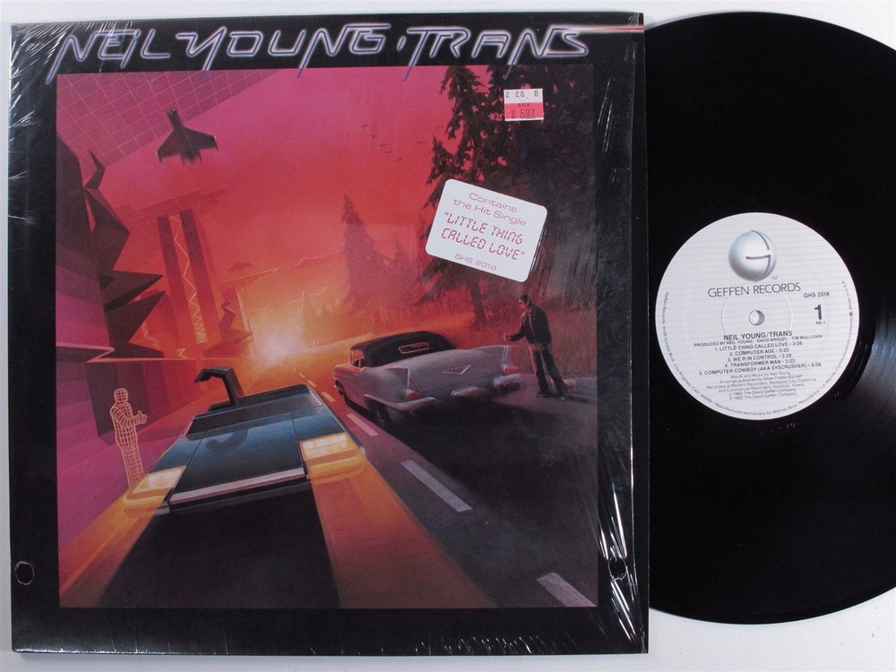 NEIL YOUNG Trans GEFFEN LP VG+ SHRINK d