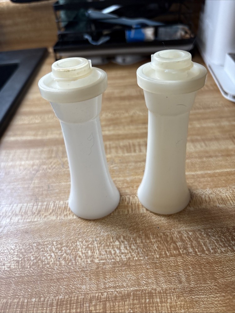 Vintage Tupperware Mini Hourglass Salt & Pepper Shakers 4-1/2