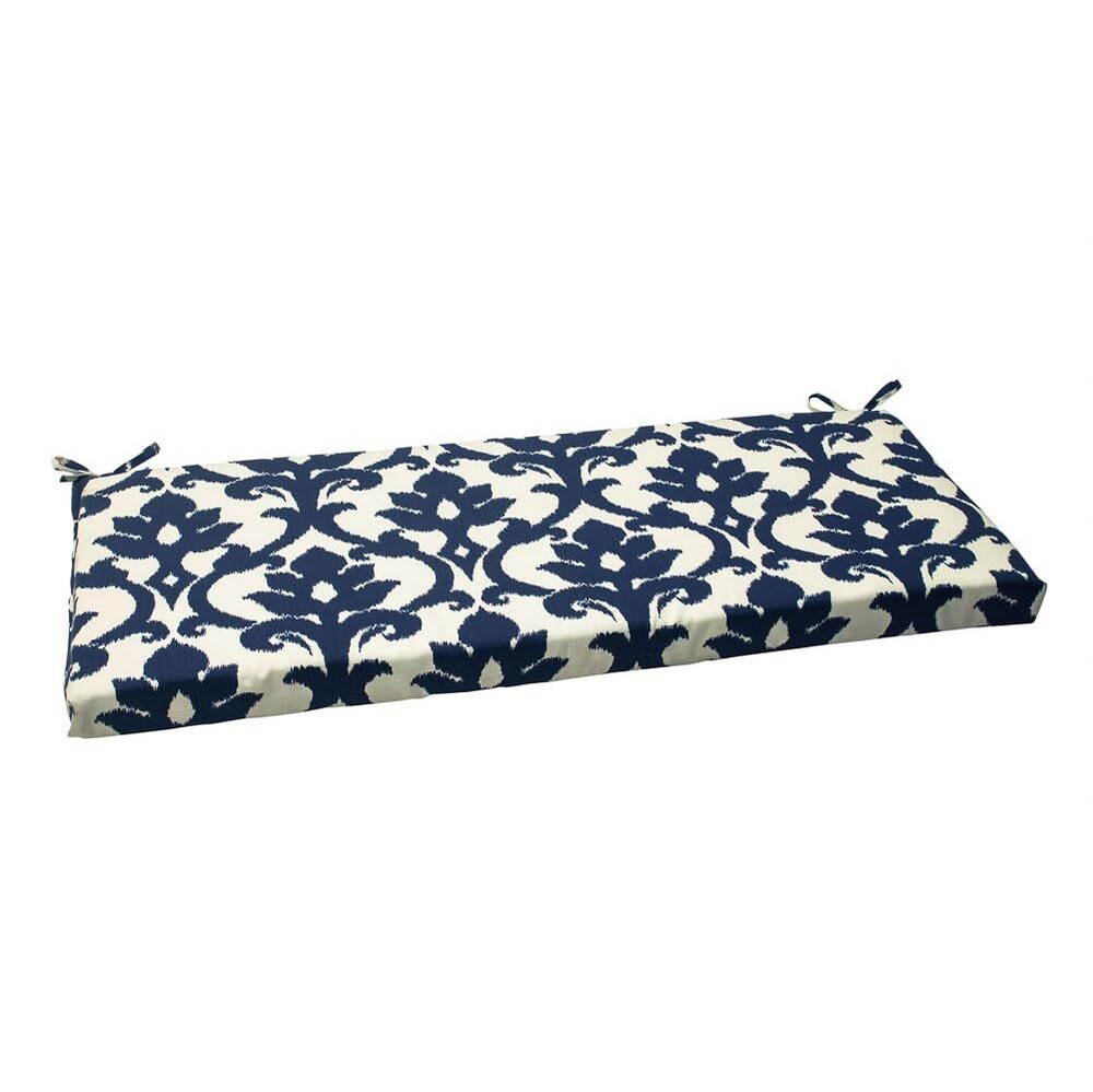 Damask Indoor/Outdoor Sofa Setee Bench Swing Cushion with Ties Weather, and F...