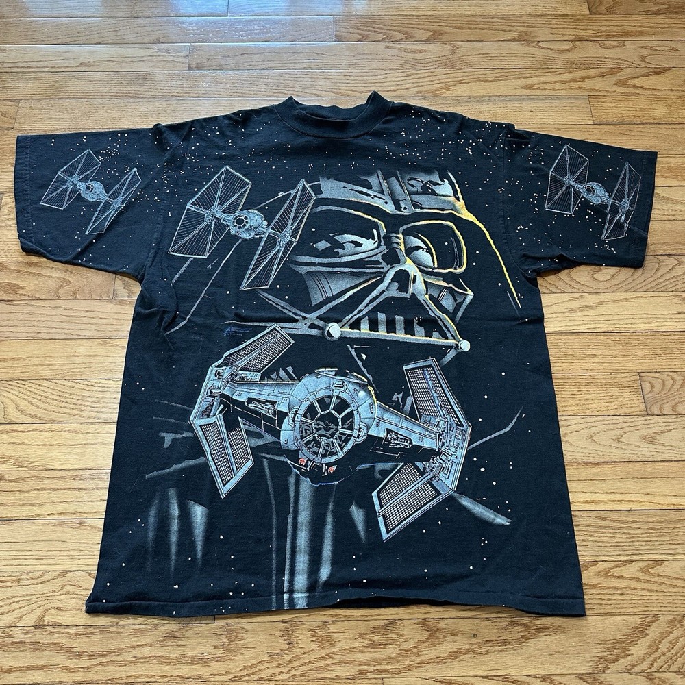 Vintage 1996 Star Wars Darth Vader AOP  Tultex T-shirt Large