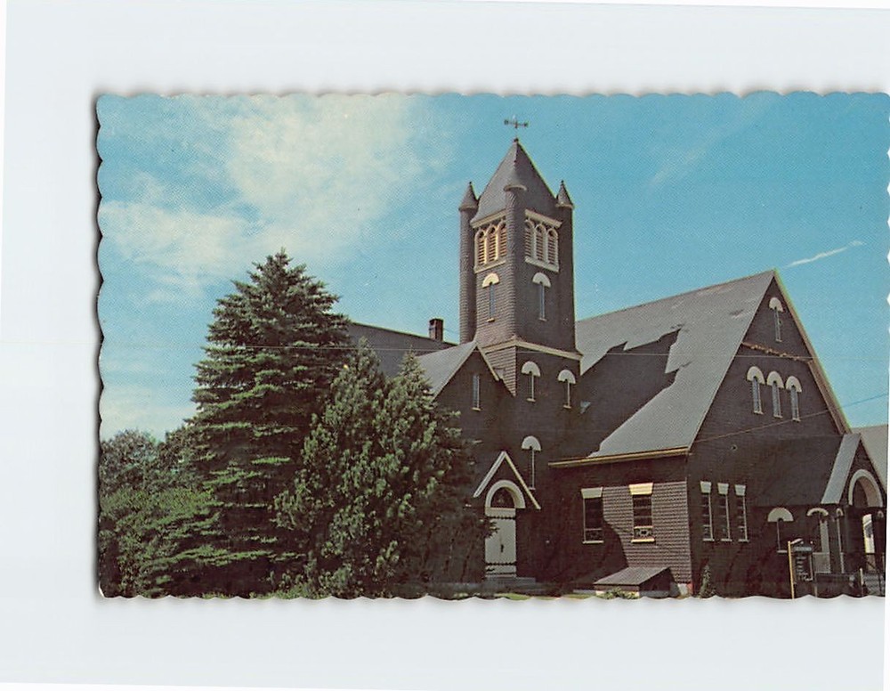 Postcard Congregational Church at York Beach Maine USA