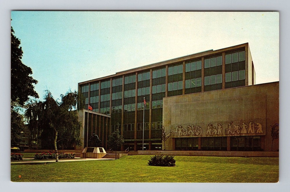 Hamilton-Ontario, Wentworth County Court House, Antique, Vintage Postcard