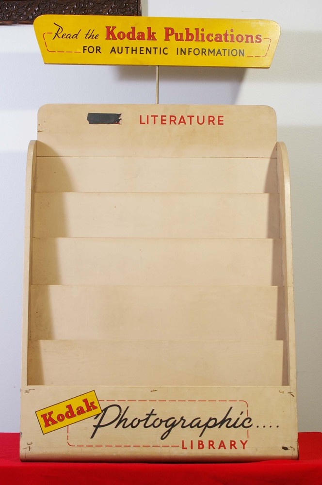 F97863~ c.1940s Kodak Photographic Library Advertising Store Display Stand Shelf