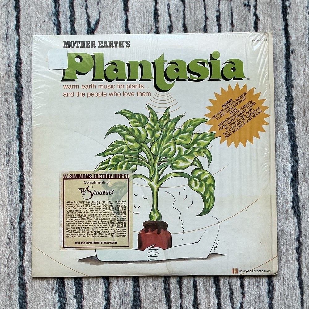 Mort Garson Mother Earth's Plantasia Original 1976 Vinyl w/booklet VG Shrink