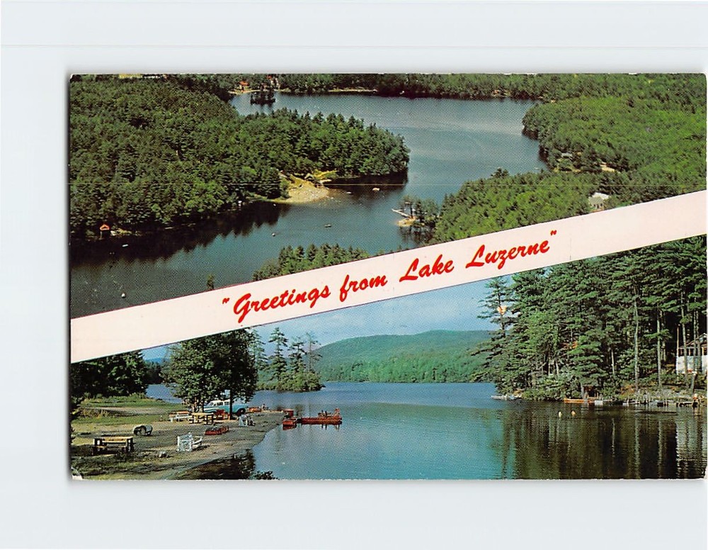 Postcard Greetings from Lake Luzerne New York USA