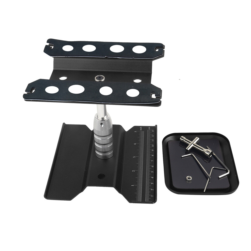 Repair Station Work Stand w/Screw Tray Tool 360°Rotate For 1/8 1/10 RC Hobby Car