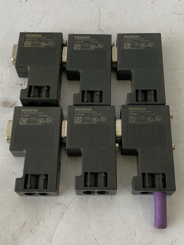 Lot Of 6 SIEMENS 6ES7 972-0BA12-0XA0 PROFIBUS SIMATIC BUS CONNECTOR
