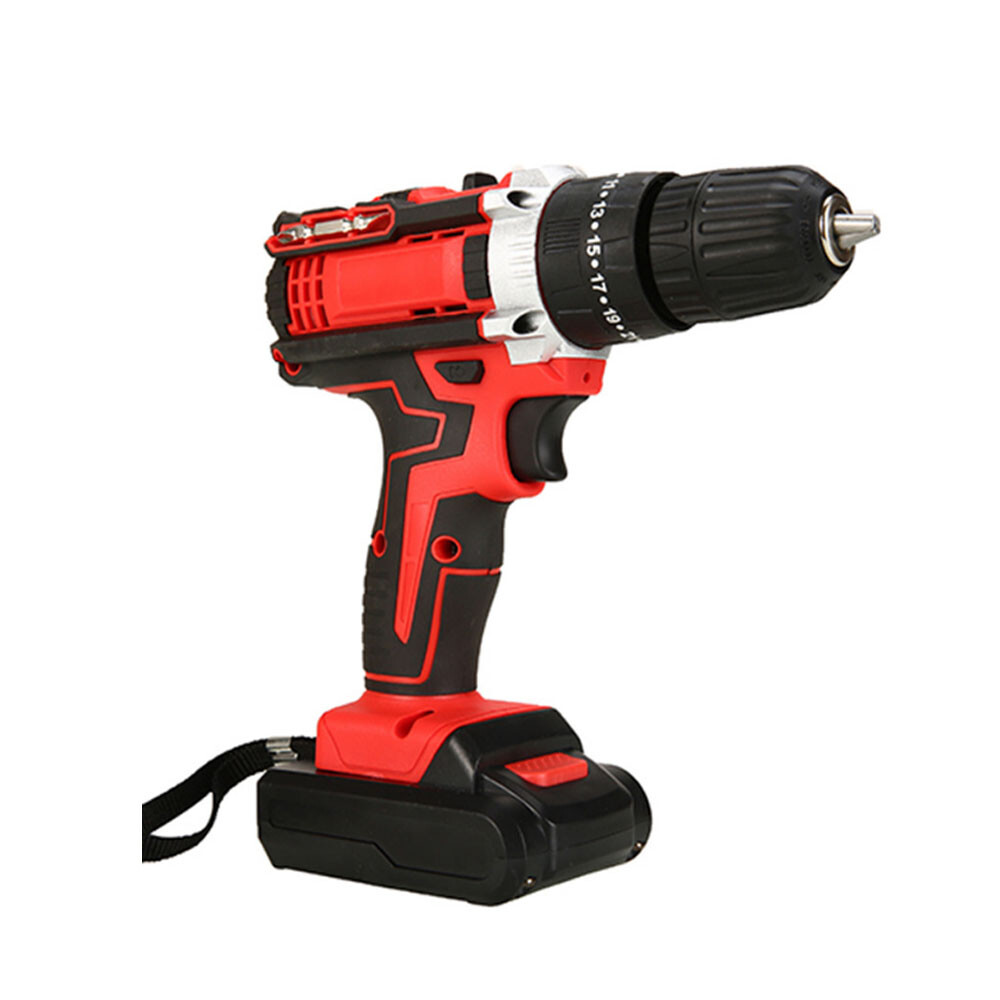 Cordless Electric Drill Set with Battery Hammer Impact Screwdriver Hand Drill