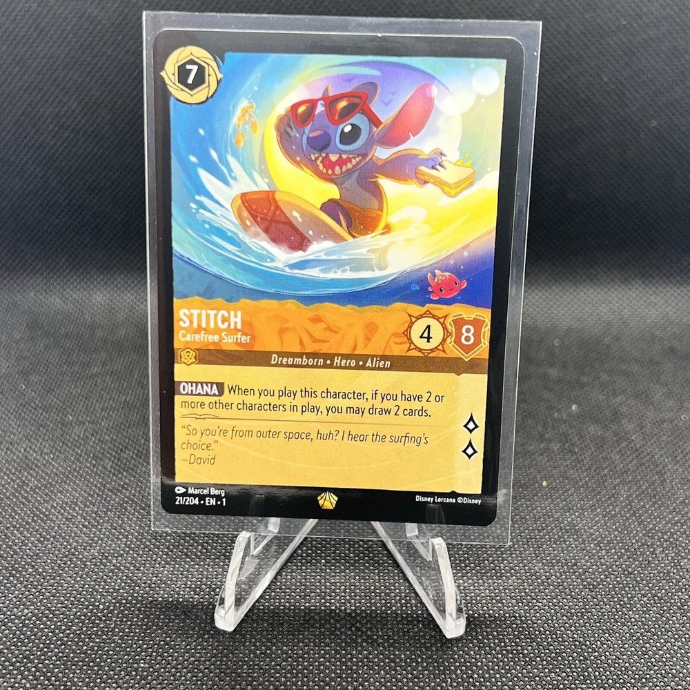 Stitch Carefree Surfer Disney Lorcana The First Chapter EN1 Regular #21