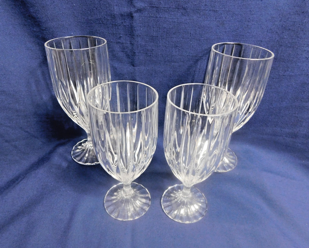 G8 - Mikasa Lead Crystal Park Lane Iced Tea Glasses Lot of 4