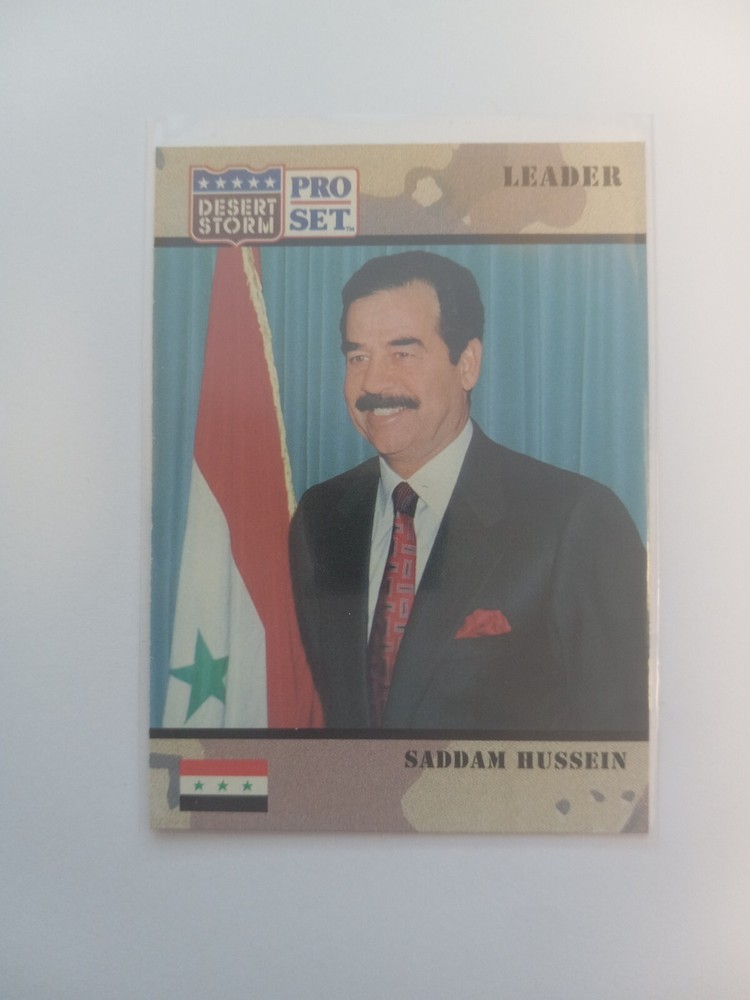1991 Pro Set Desert Storm Saddam Hussein Rookie RC #69 SP NM-M