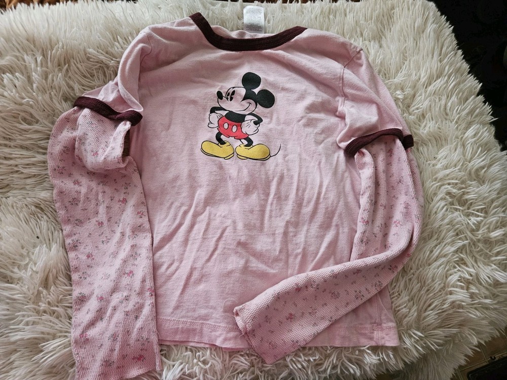 Vintage Y2K Mickey Mouse Girls Shirt 10-12