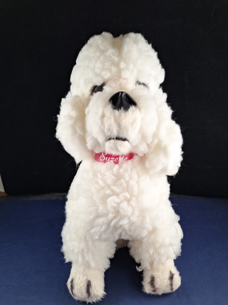 Vtg Animal Fair Suzette White Poodle Dog Stuffed Animal Plush *9FB