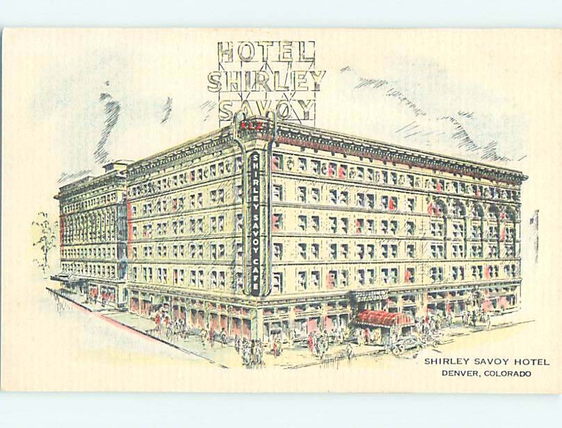 Unused Linen-ish SHIRLEY SAVOY HOTEL Denver Colorado CO q6559