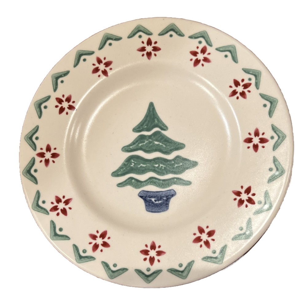 Pfaltzgraff  NORDIC CHRISTMAS -Four 8” Accent Salad Plates-Discontinued Pattern-image