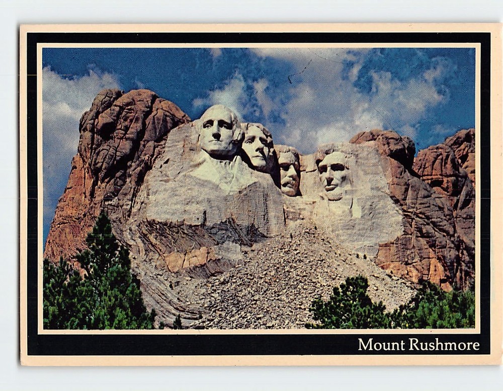 Postcard Mt. Rushmore Black Hills South Dakota USA