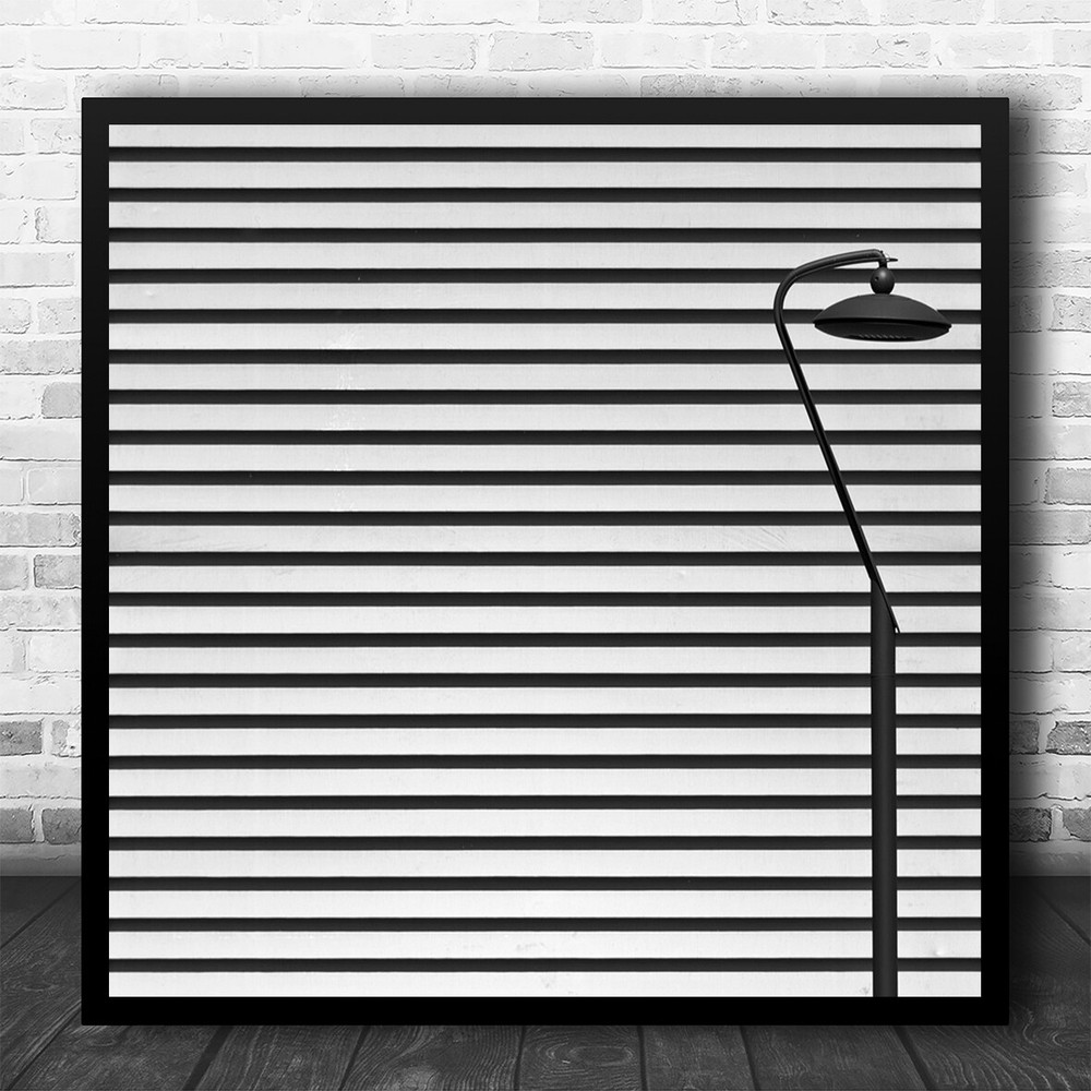 Architecture Abstract Stripes Lines Lamp Street Light Square Wall Art Print