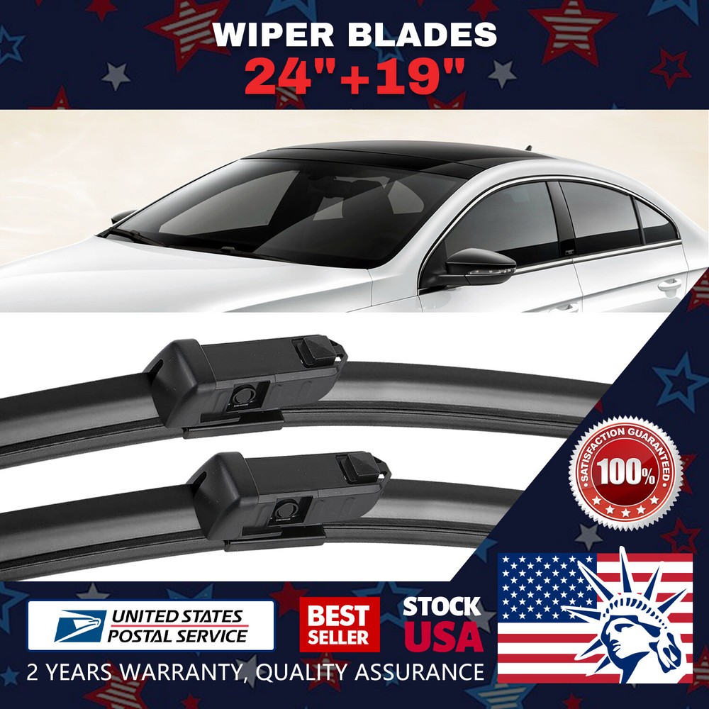 MGT High quality 24''+19'' Windshield Wiper Blades Top Lock Pair For All Season