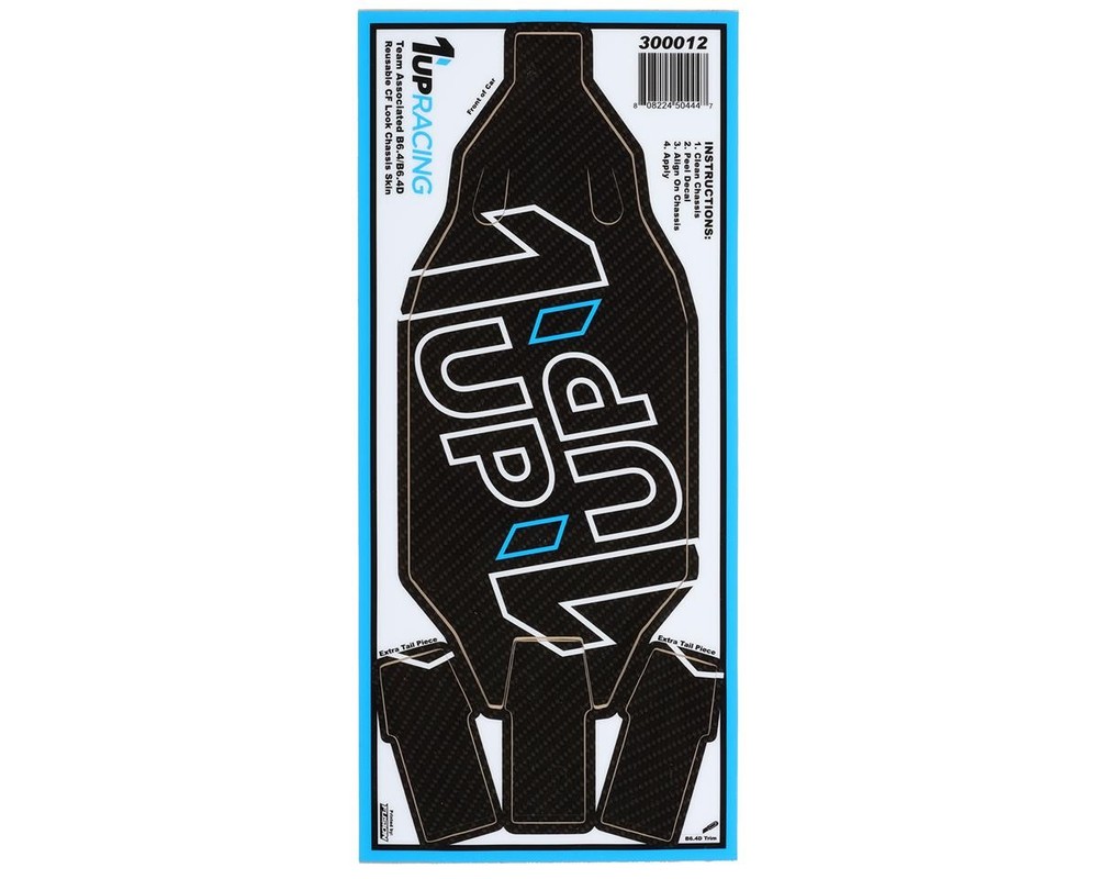 1UP Racing Associated RC10B6.4/RC10B6.4D Chassis Protector Sheet (Carbon)🌟✨25 Years on eBay! 250,000+ feedback!✨🌟