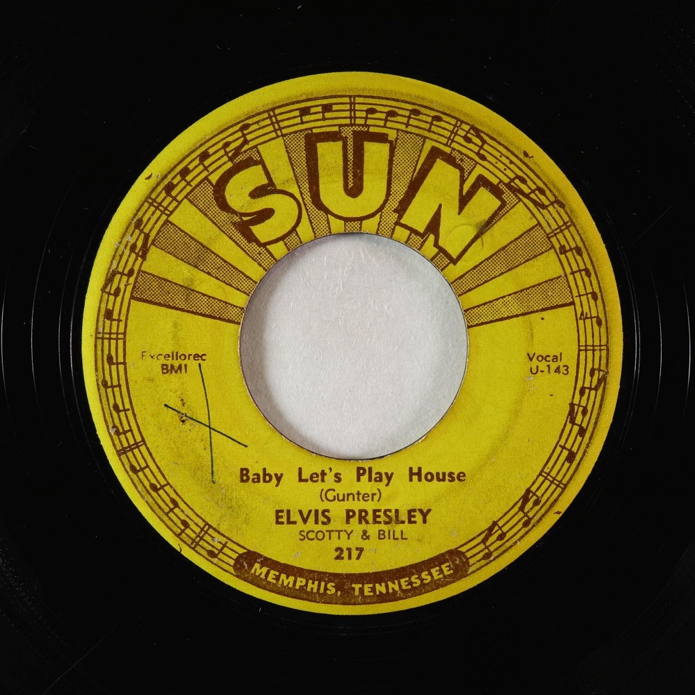 Elvis Presley 45 - Baby Let's Play House - Sun - OG w/ push marks!