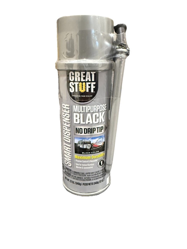 GREAT STUFF Multipurpose Black Gap Filler | Insulating Foam Sealant, 12 oz. –...