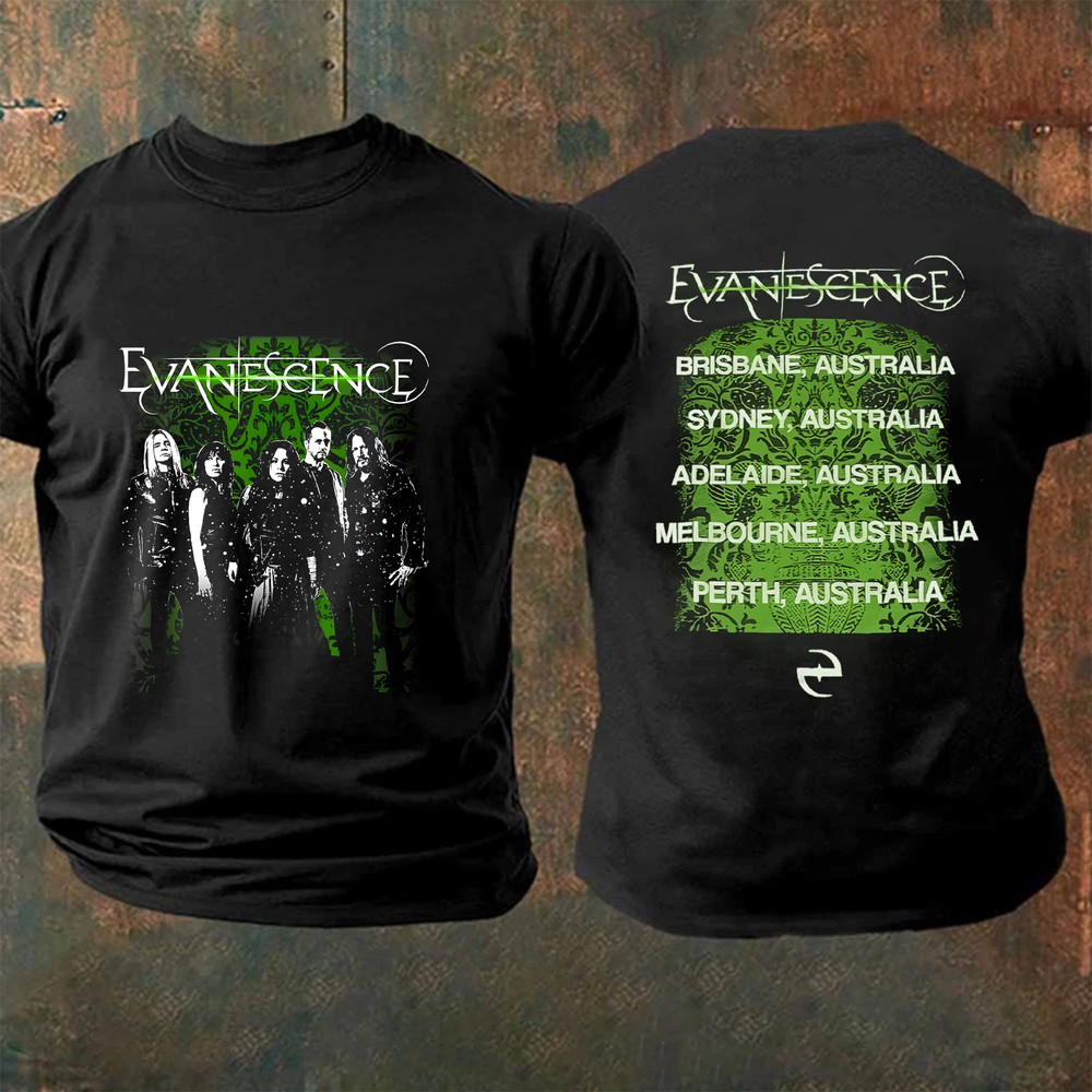 Evanescence Tour Australia 2025 Tshirt, Evanescence Rock Band T-shirt