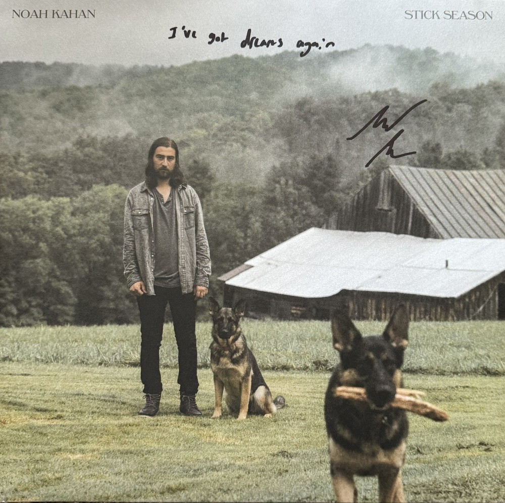 Noah Kahan Signed Stick Season Vinyl Record LP *ON COVER* *RARE INSCRIPTION* HOT