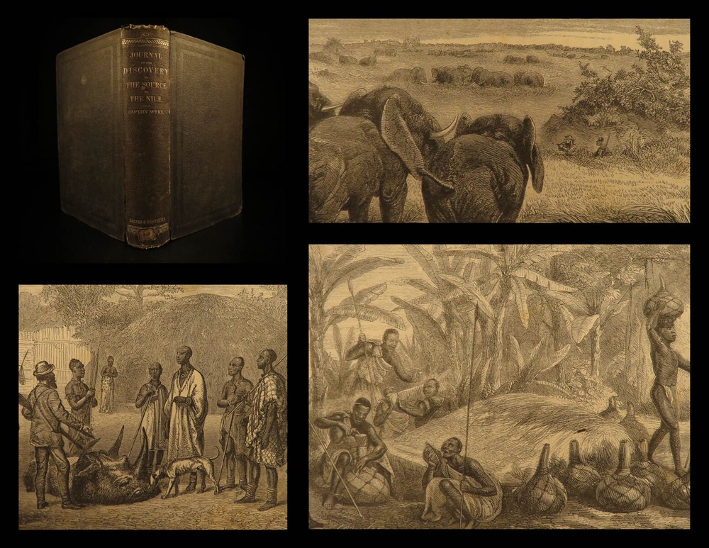 1864 1ed Speke Journal of Discovery of Source of Nile River Egypt Africa MAPS