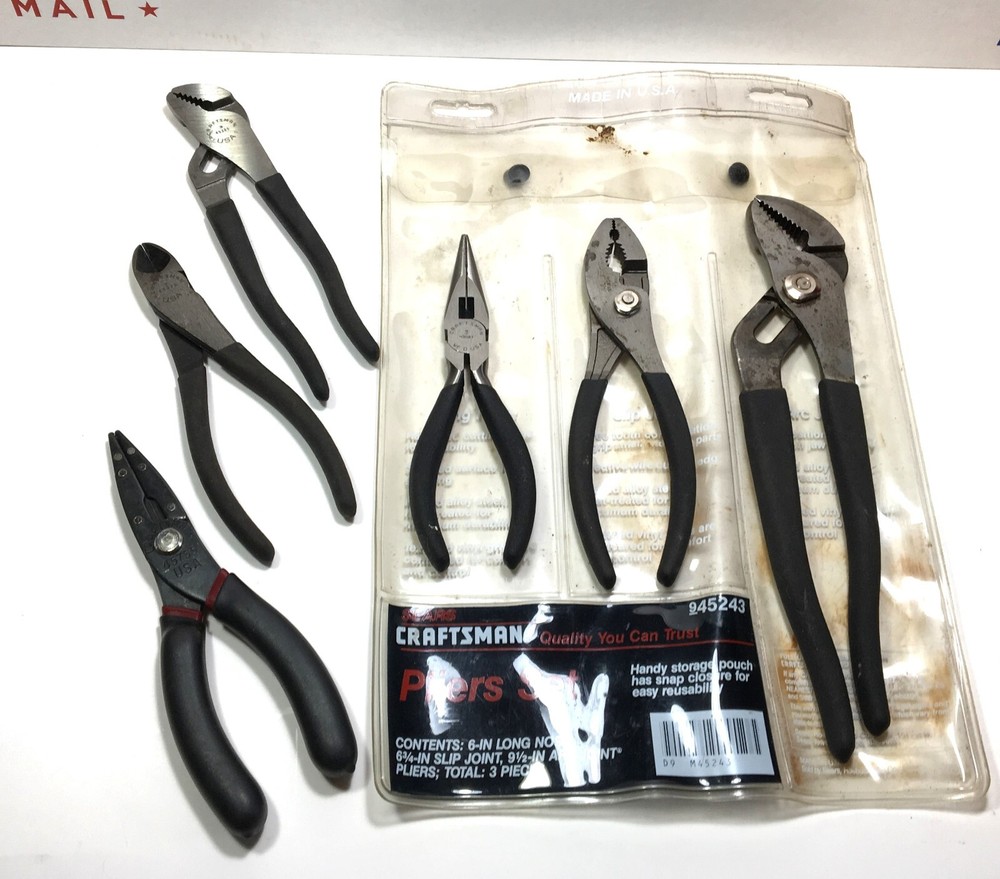 Vintage Craftsman USA 6-Piece Tool Lot Including #45243 and Pliers WF