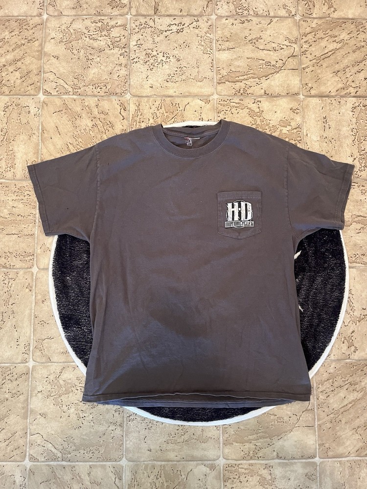 Harley-Davidson Men's San Diego CA Graphic T-Shirt Gray Pocket tee