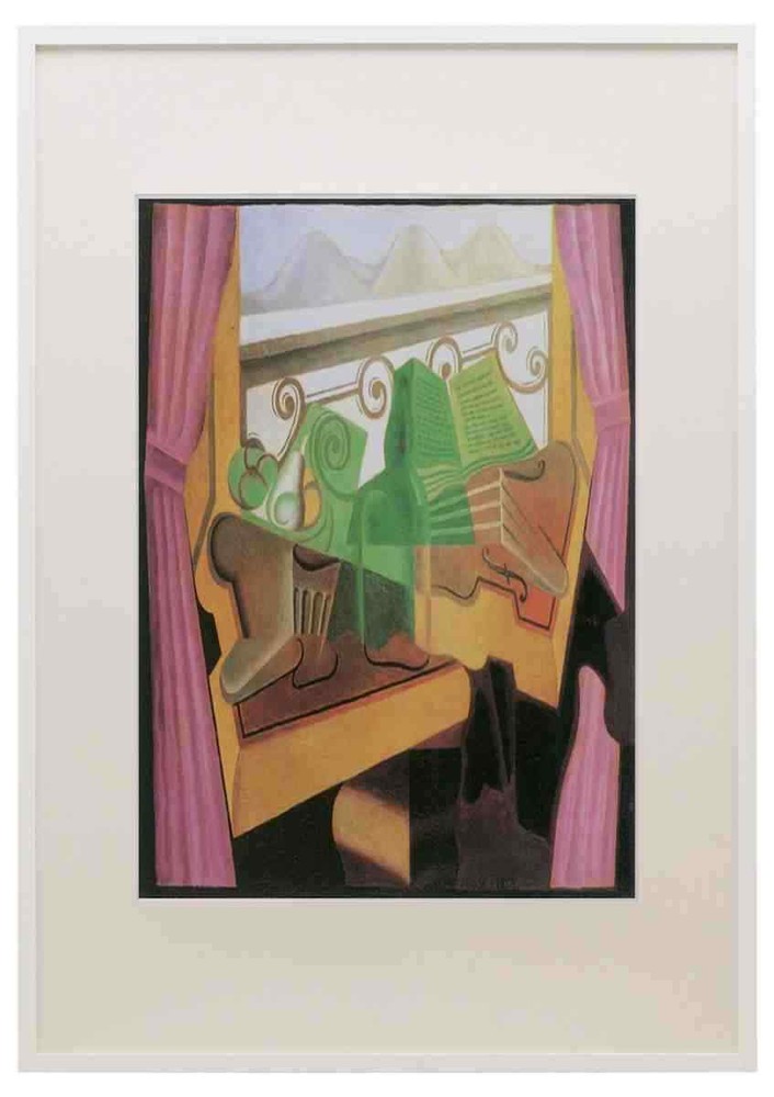 Open windows with hills Juan Gris Abstract Art A3 A4 Framed Print Picture-image