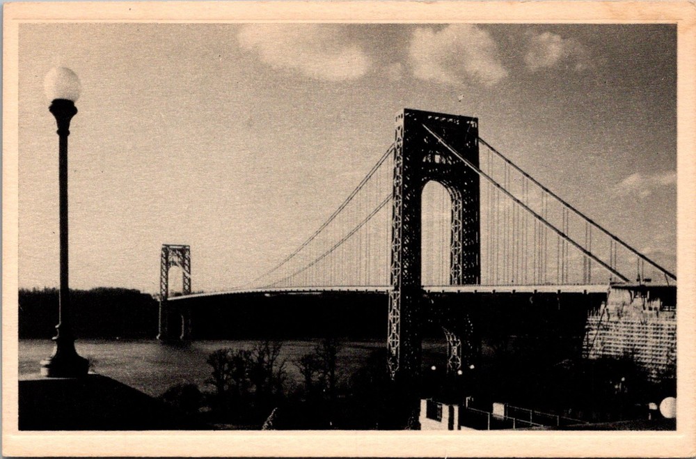 New York NY NYC George Washington Bridge Postcard Old Vintage Card View Standard