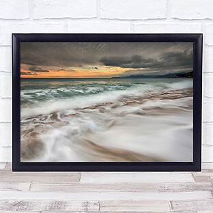 The Sea Ligurian Seascape Riviera Liguria Sunrise Waterscape Wall Art Print
