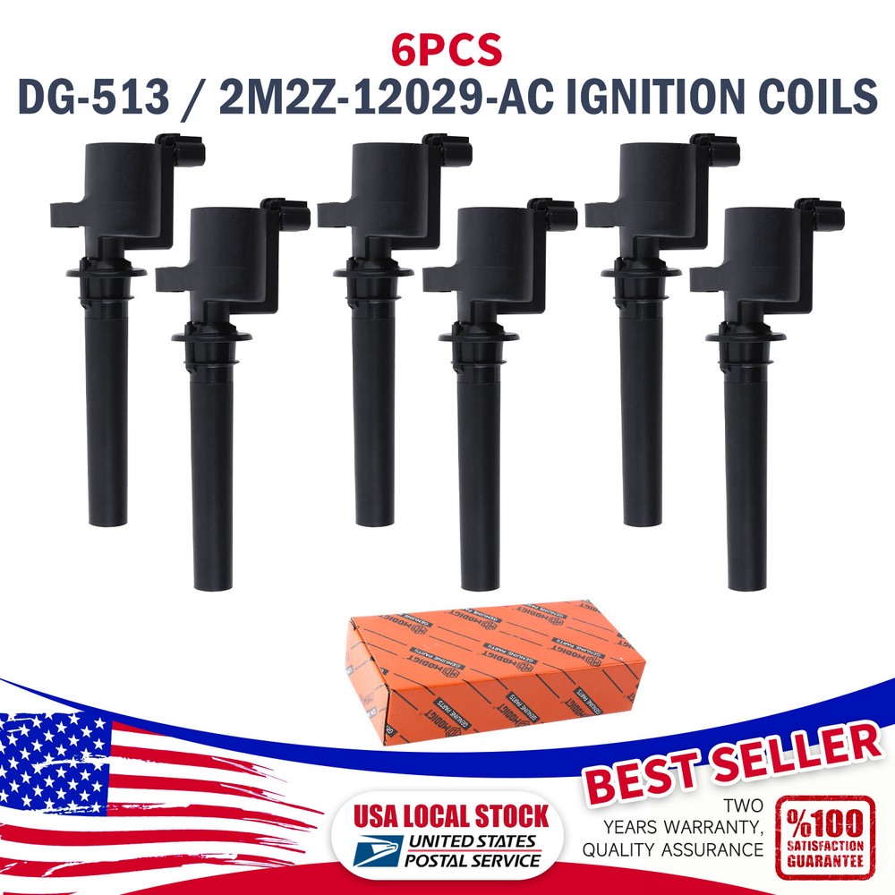 High Performance 6pc Ignition Coil Set for 02-07 Ford Mazda 6 3.0L V6 DG513