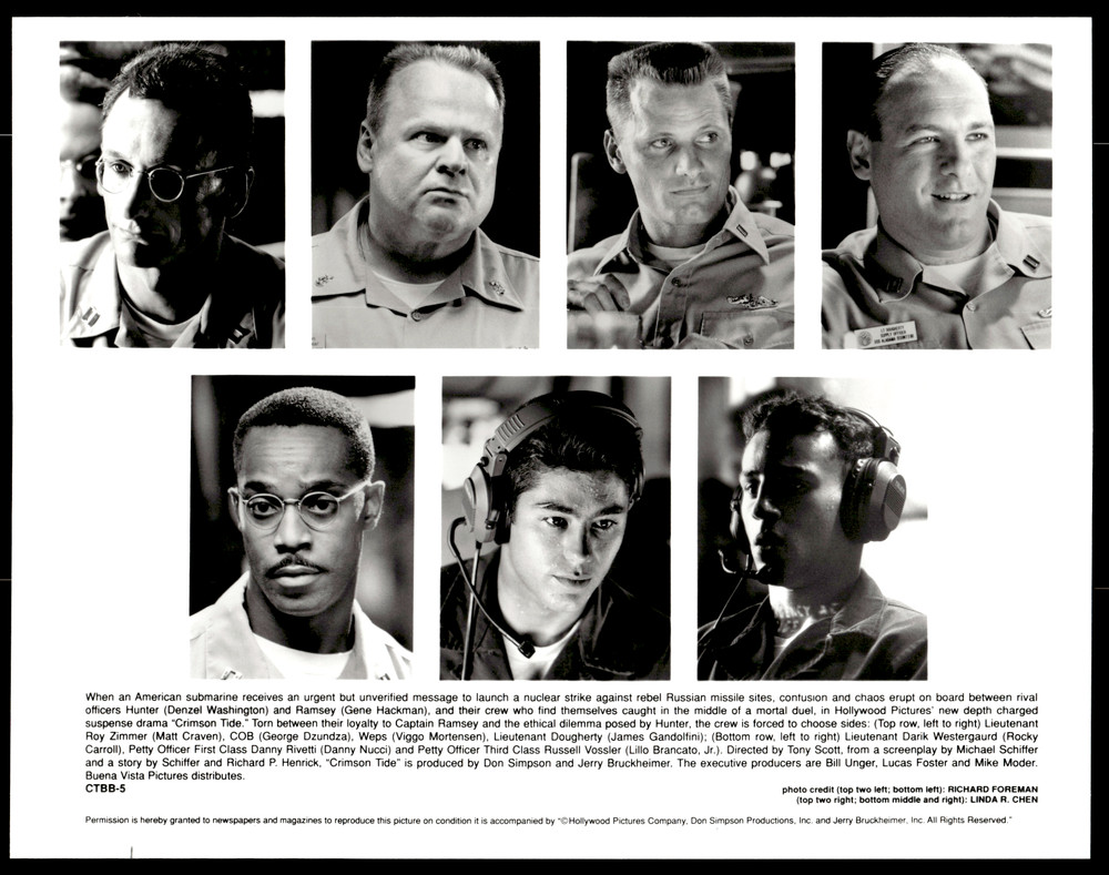 Crimson Tide Movie Still Denzel Washington Gene Hackman Press Photo 1995 CTBB-5