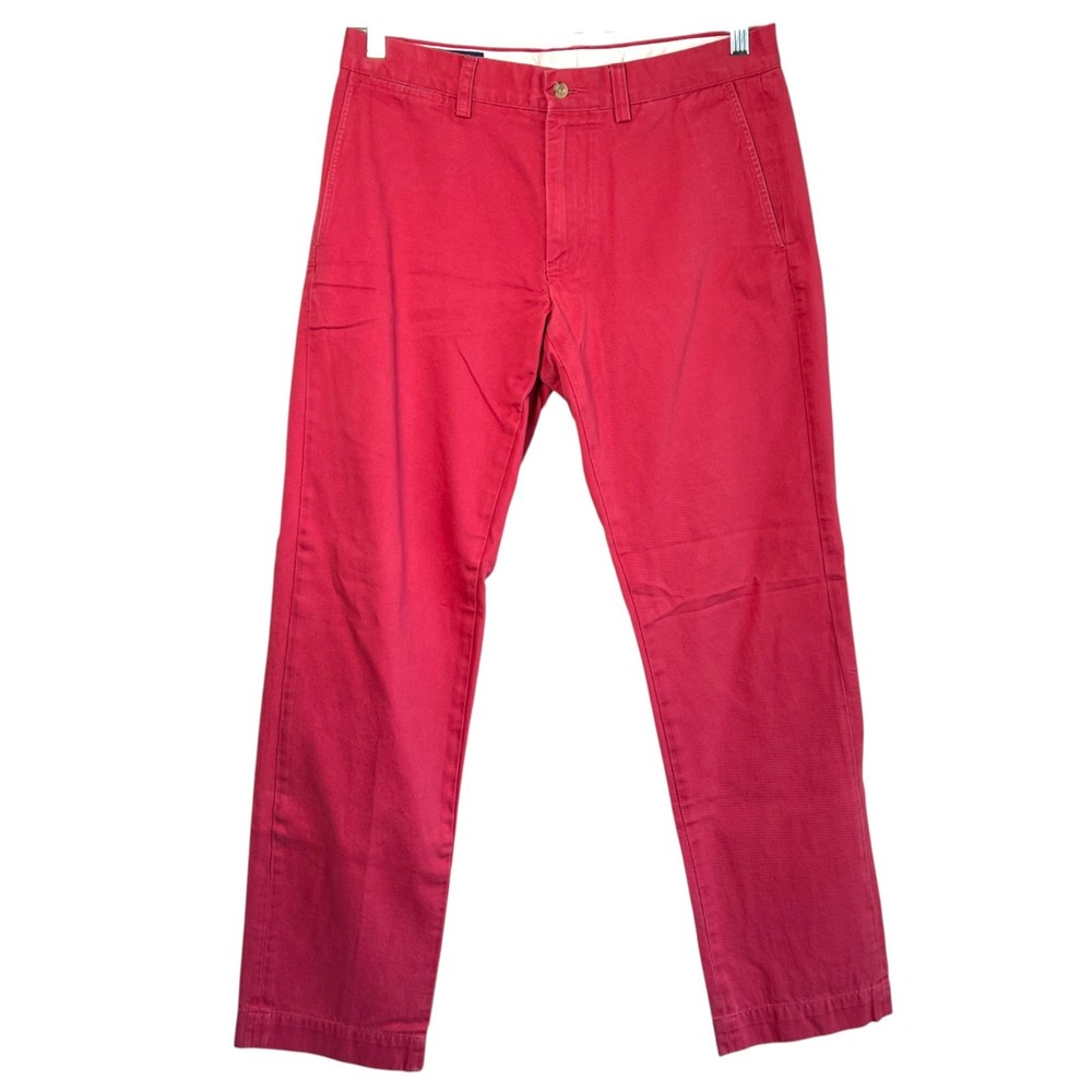Polo Ralph Lauren Mens Nantucket Red Chino Pants Size 32x32 Preppy Academia