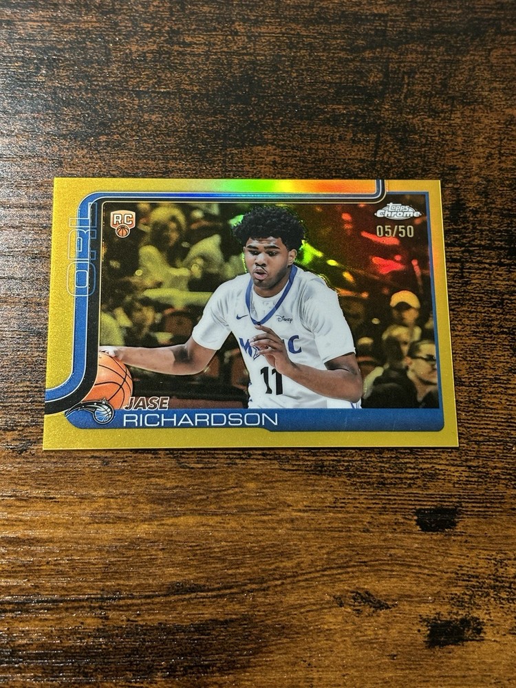2025-26 Topps Chrome Jase Richardson TRUE Gold Refractor /50 Rookie RC Magic SSP