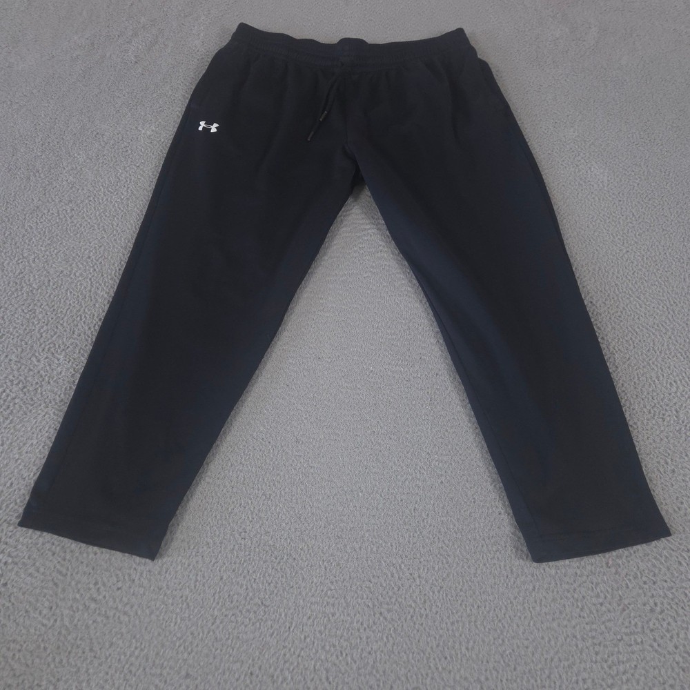 Under Armour Pants Mens 2XL Black Rival Fleece Tapered Leg Joggers Drawstring