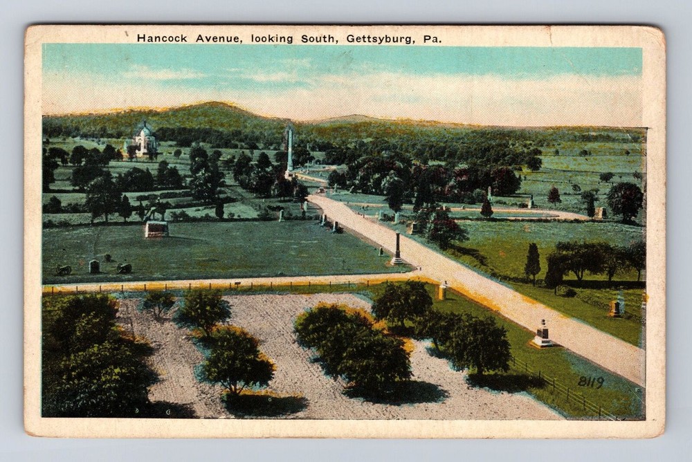 Gettysburg PA-Pennsylvania, Hancock Avenue, Advertisement, Vintage Postcard