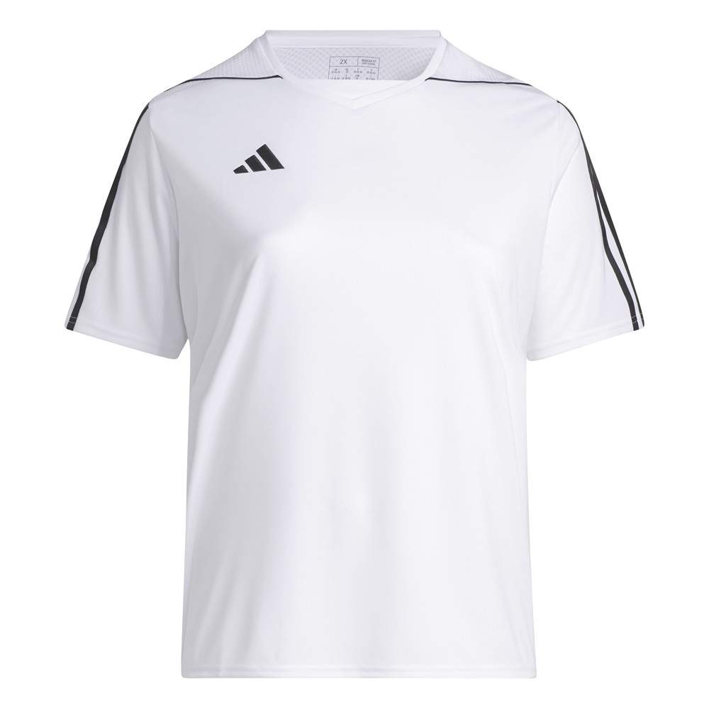 adidas Tiro23 League V Neck Short Sleeve Soccer Jersey Plus Womens White  HS2320