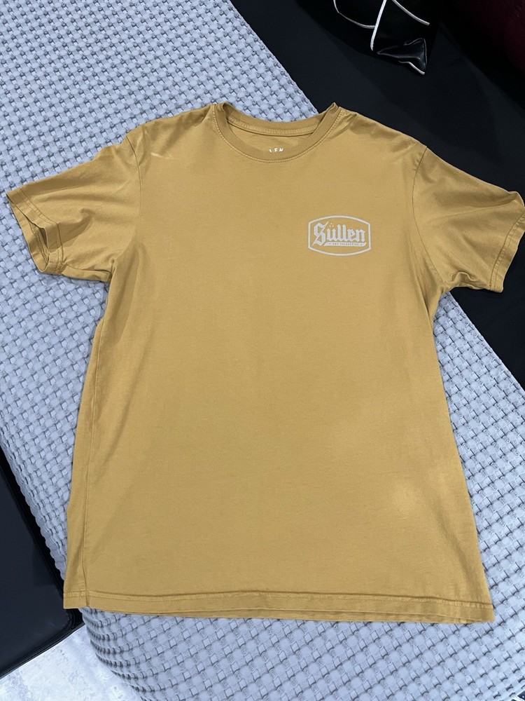 Sullen Art Collective Yellow Graphic Logo Men's Short Sleeve T-Shirt L