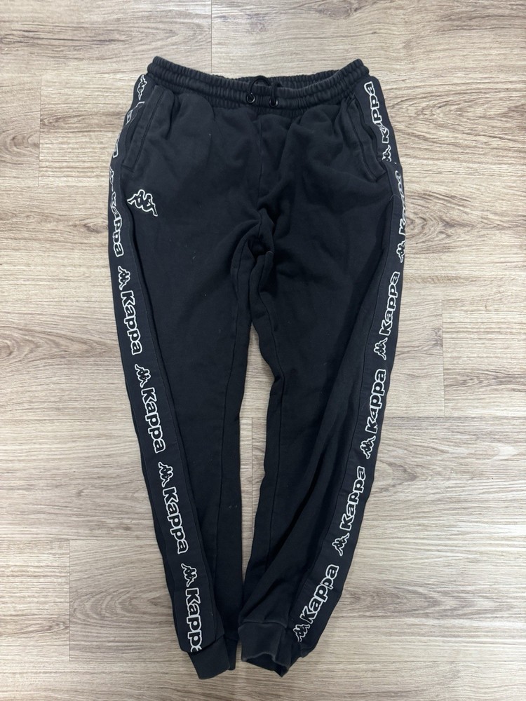 Kappa Sweatpants Joggers - Black White Women's M THICK Model: KJFP452MN